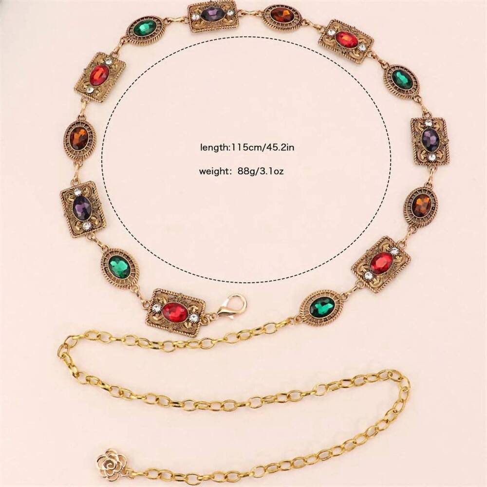 NEW DIPPED SHOP women's concho cowgirl waist chain in gold